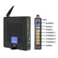 VoIP маршрутизатор WRP400-G2, 2FXS SIP v2, WAN 1х10/100, LAN 4х10/100, 802.11g, 54 Mb/s.