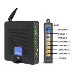 VoIP маршрутизатор WRP400-G2, 2FXS SIP v2, WAN 1х10/100, LAN 4х10/100, 802.11g, 54 Mb/s.